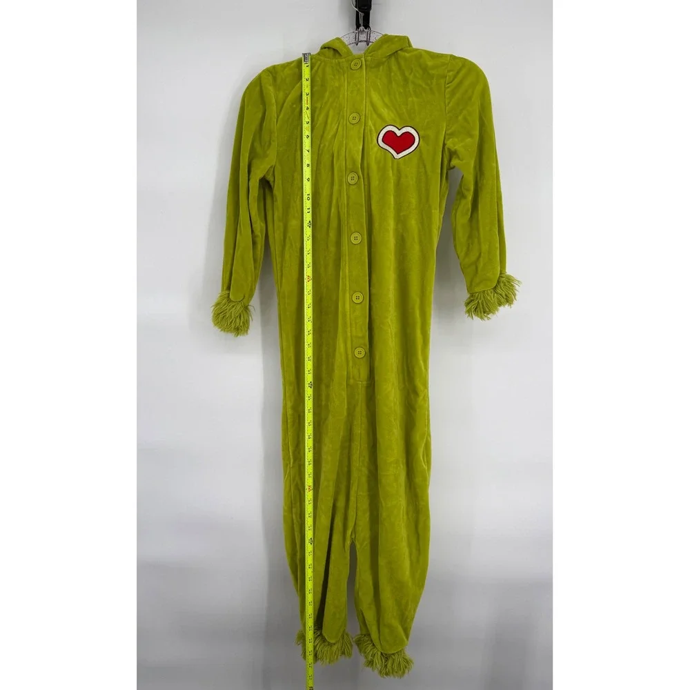 Dr Seuss Grinch Costume Hooded Onesie Pajamas‎ Kids S/M